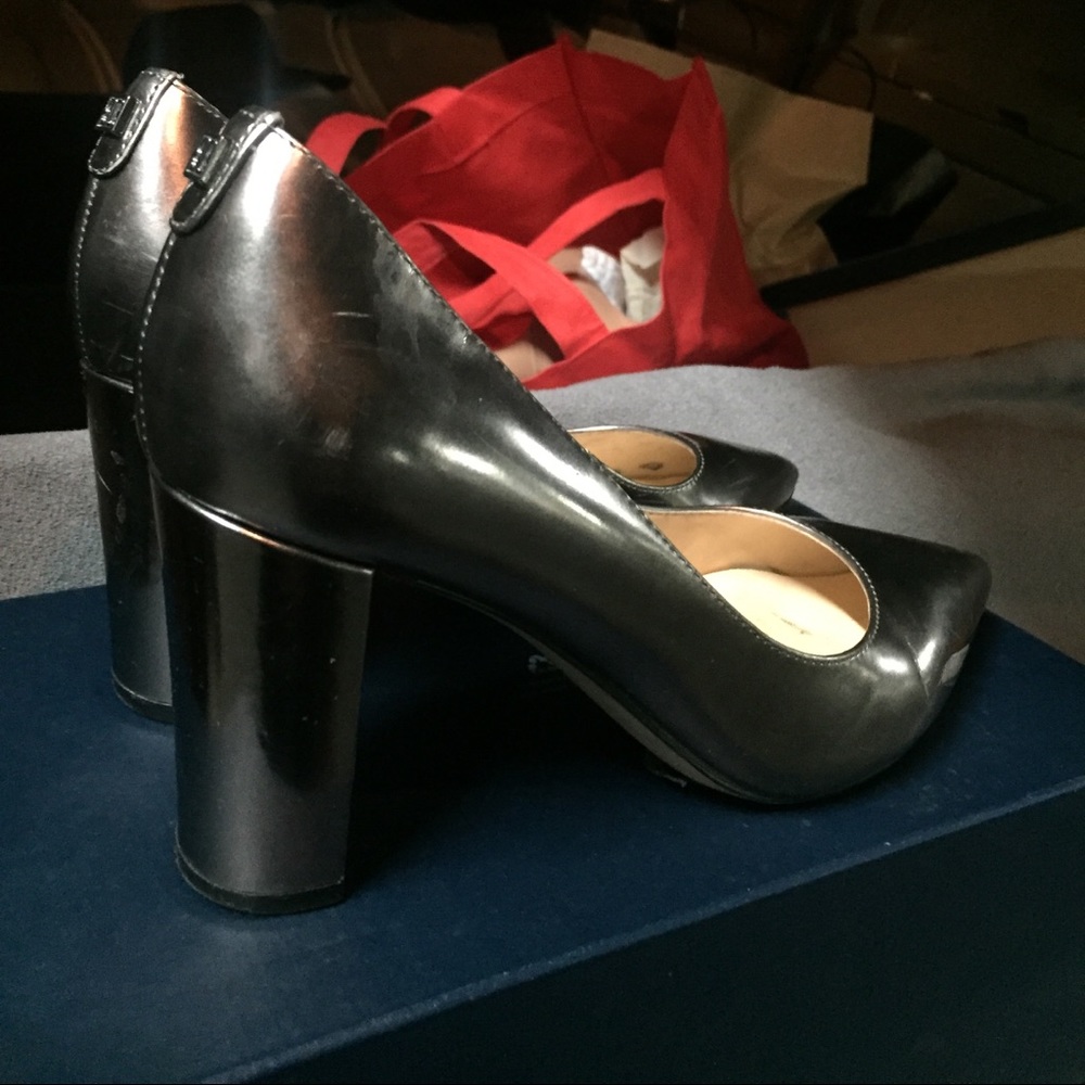 Silver grey high heels